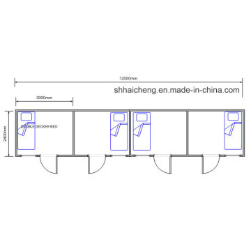 Verzinktes Stahlrahmengebäude / modulares / Fertighaus / Fertighaus (shs-fp-dormitory008)